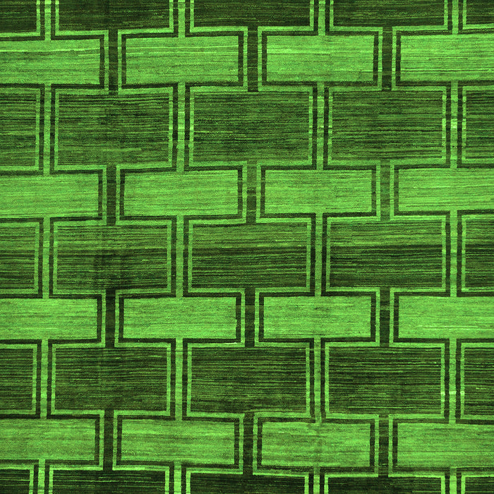 Machine Washable Abstract Green Modern Area Rugs, wshabs189grn