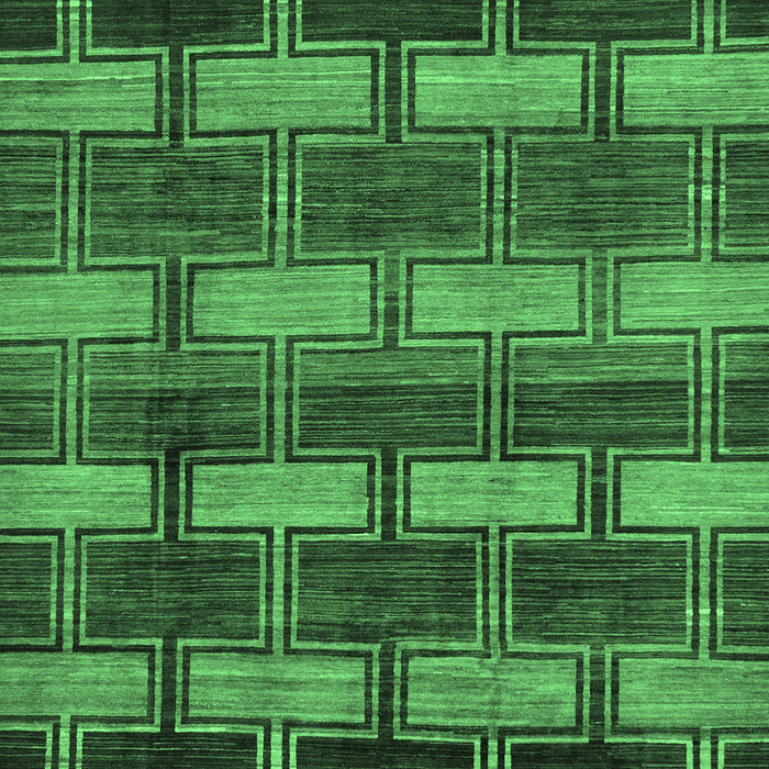Machine Washable Abstract Emerald Green Modern Area Rugs, wshabs189emgrn
