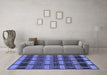 Machine Washable Abstract Blue Modern Rug in a Living Room, wshabs189blu