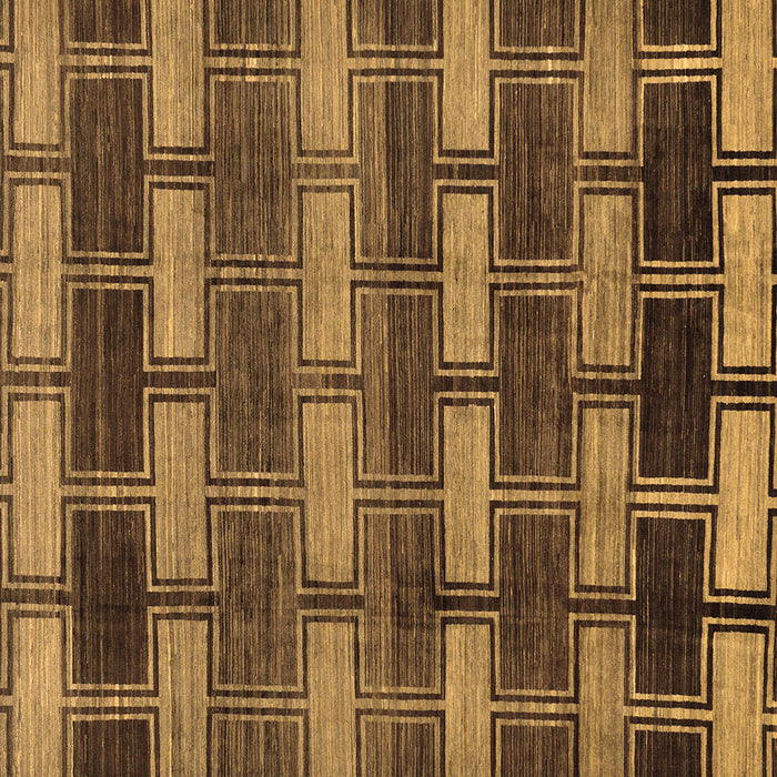 Square Machine Washable Abstract Brown Modern Rug, wshabs189brn
