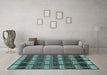 Machine Washable Abstract Light Blue Modern Rug in a Living Room, wshabs189lblu