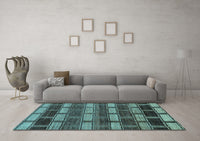 Machine Washable Abstract Light Blue Modern Rug, wshabs189lblu