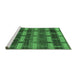 Sideview of Machine Washable Abstract Emerald Green Modern Area Rugs, wshabs189emgrn