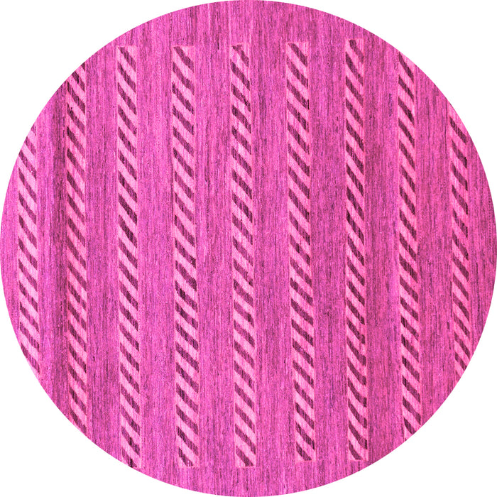 Round Abstract Pink Modern Rug, abs18pnk