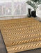 Machine Washable Abstract Yellow Rug in a Family Room, wshabs18