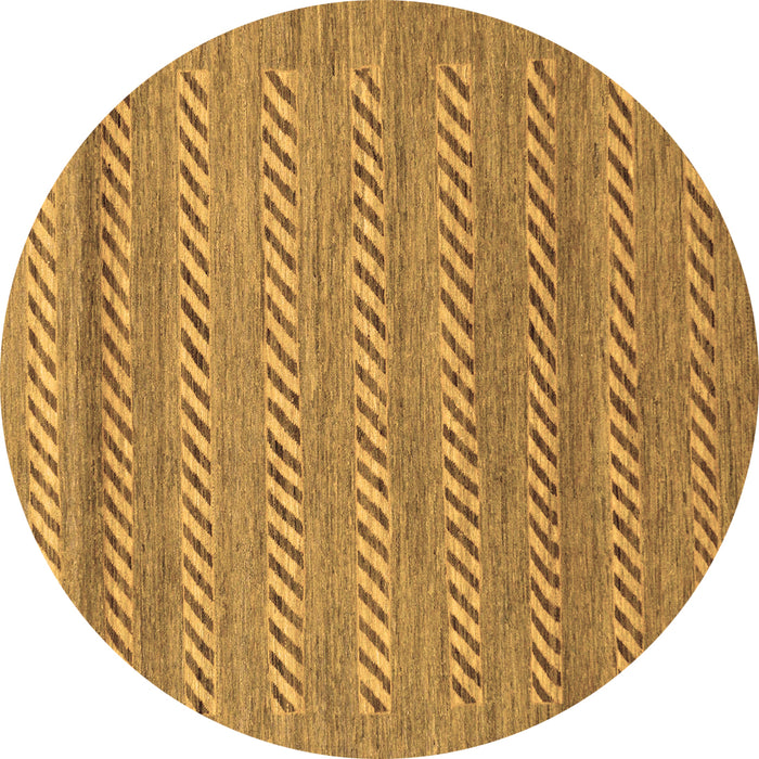 Round Abstract Brown Modern Rug, abs18brn