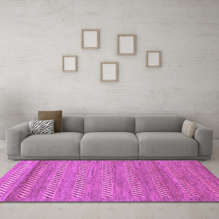Machine Washable Abstract Purple Modern Area Rugs in a Living Room, wshabs18pur