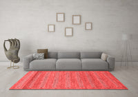 Machine Washable Abstract Red Modern Rug, wshabs18red