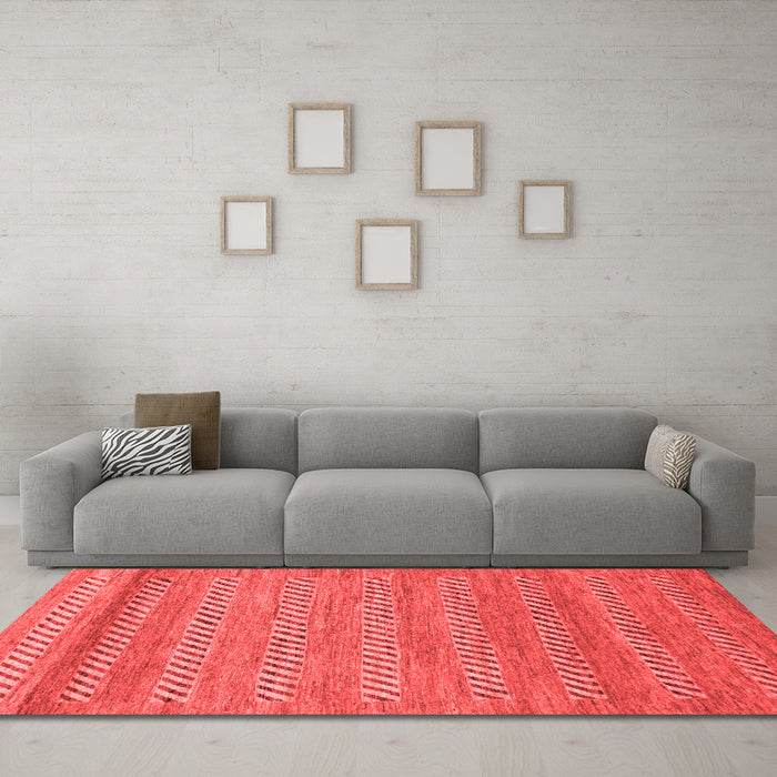 Modern Red Washable Rugs