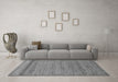 Machine Washable Abstract Gray Modern Rug in a Living Room,, wshabs18gry