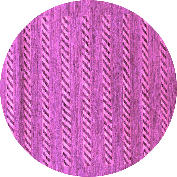 Round Machine Washable Abstract Purple Modern Area Rugs, wshabs18pur