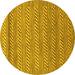 Round Machine Washable Abstract Yellow Modern Rug, wshabs18yw