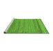 Sideview of Machine Washable Abstract Green Modern Area Rugs, wshabs18grn