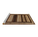 Sideview of Machine Washable Abstract Red Brown Rug, wshabs190