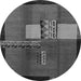 Round Abstract Gray Modern Rug, abs1900gry