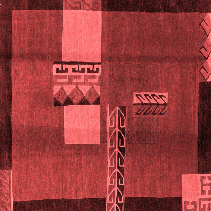 Machine Washable Abstract Red Modern Rug, wshabs1900red