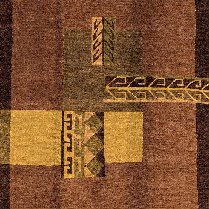 Machine Washable Abstract Orange Modern Area Rugs, wshabs1900org