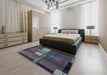 Abstract Slate Granite Gray Modern Rug in a Bedroom, abs1900