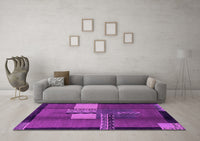 Machine Washable Abstract Pink Modern Rug, wshabs1900pnk