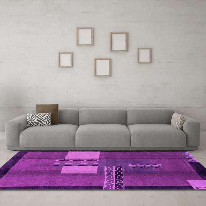Machine Washable Abstract Pink Modern Rug in a Living Room, wshabs1900pnk