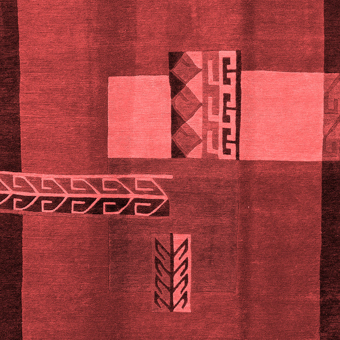 Abstract Red Modern Area Rugs