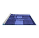 Sideview of Machine Washable Abstract Blue Modern Rug, wshabs1900blu