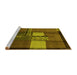 Sideview of Machine Washable Abstract Yellow Modern Rug, wshabs1900yw