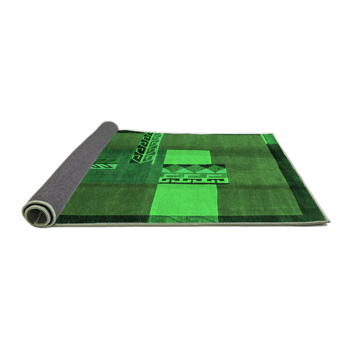 Sideview of Abstract Green Modern Rug, abs1900grn