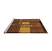 Sideview of Machine Washable Abstract Orange Modern Area Rugs, wshabs1900org