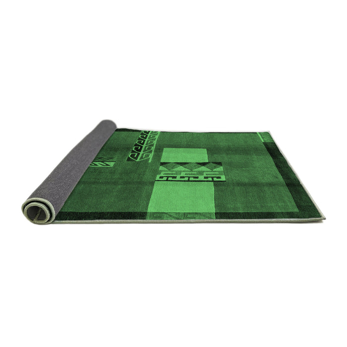Sideview of Abstract Emerald Green Modern Rug, abs1900emgrn