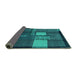 Sideview of Abstract Turquoise Modern Rug, abs1900turq