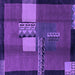 Square Machine Washable Abstract Purple Modern Area Rugs, wshabs1900pur