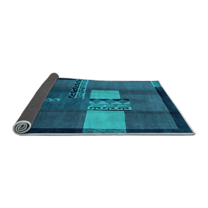 Sideview of Abstract Light Blue Modern Rug, abs1900lblu