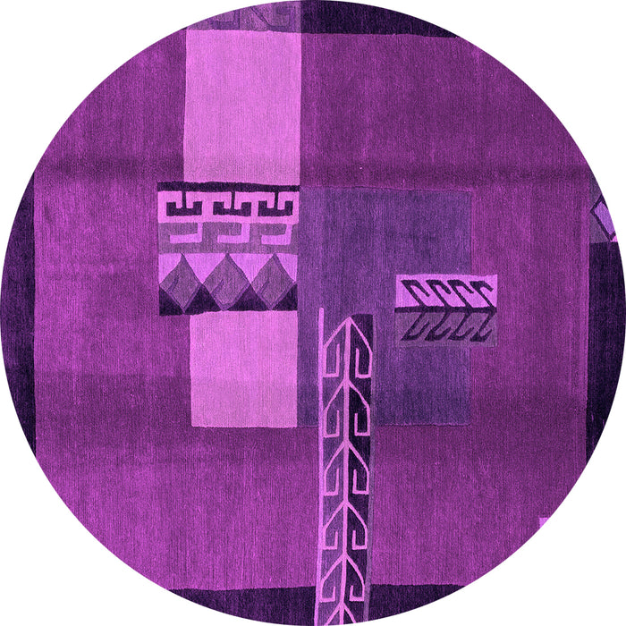 Round Abstract Pink Modern Rug, abs1900pnk