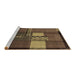 Sideview of Machine Washable Abstract Brown Modern Rug, wshabs1900brn