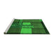 Sideview of Machine Washable Abstract Green Modern Area Rugs, wshabs1900grn