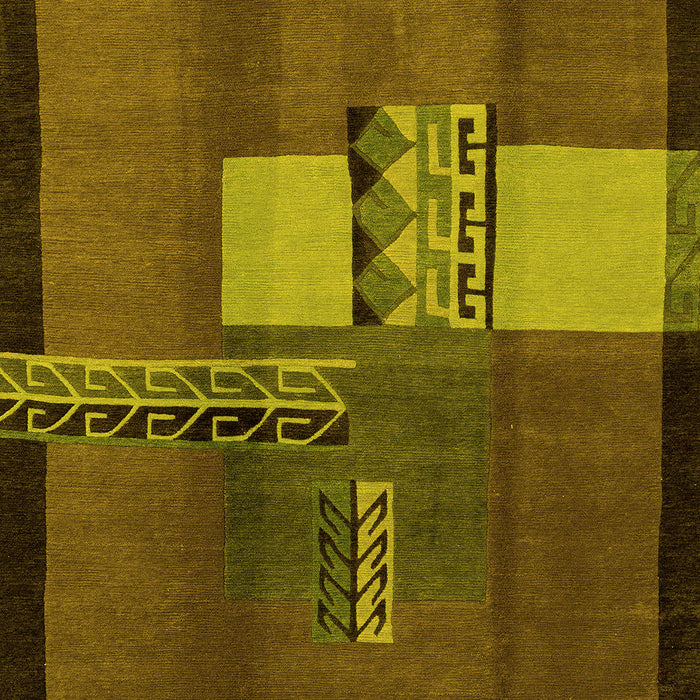 Abstract Yellow Modern Rug, abs1900yw