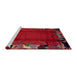 Sideview of Machine Washable Abstract Chestnut Brown Rug, wshabs1901