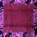 Square Machine Washable Abstract Purple Modern Area Rugs, wshabs1901pur