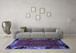 Machine Washable Abstract Blue Modern Rug in a Living Room, wshabs1901blu