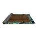 Sideview of Abstract Turquoise Modern Rug, abs1901turq