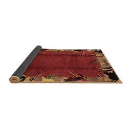 Sideview of Abstract Brown Modern Rug, abs1901brn