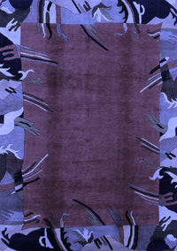 Abstract Blue Modern Rug, abs1901blu