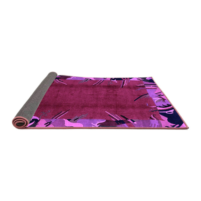 Sideview of Abstract Purple Modern Rug, abs1901pur