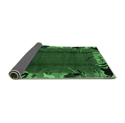 Sideview of Abstract Emerald Green Modern Rug, abs1901emgrn