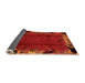 Sideview of Abstract Orange Modern Rug, abs1901org