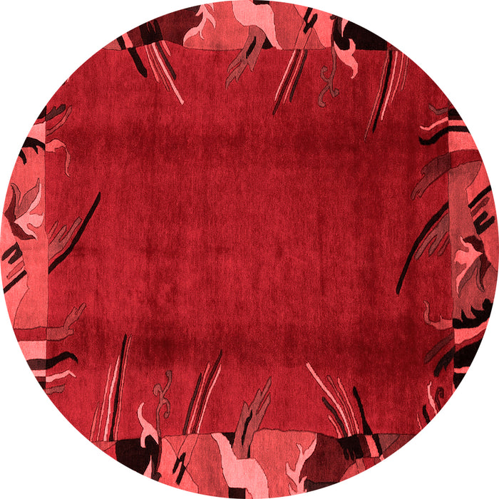 Abstract Red Modern Rug, abs1901red