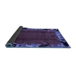 Sideview of Abstract Blue Modern Rug, abs1901blu