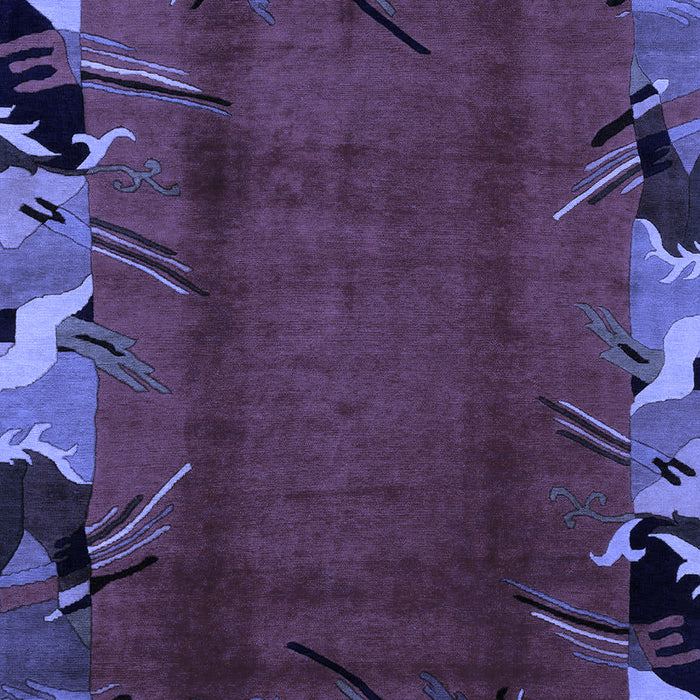 Machine Washable Abstract Blue Modern Rug, wshabs1901blu