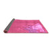 Sideview of Abstract Purple Modern Rug, abs1902pur